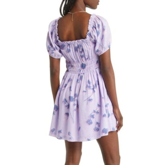 B.P. (sold at Nordstrom's) Shirred Puff Sleeve Cotton Prairie Dress - Small - Picture 5 of 6